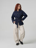 DAXUEN Men's baggy wide-leg trousers in solid black and beige — model photo