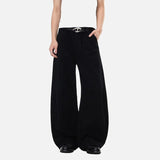 DAXUEN Men's baggy wide-leg trousers in solid black and beige