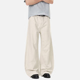 DAXUEN Men's baggy wide-leg trousers in solid black and beige