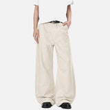 DAXUEN Men's baggy wide-leg trousers in solid black and beige