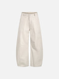 DAXUEN Men's baggy wide-leg trousers in solid black and beige