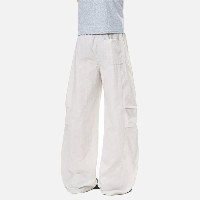 DAXUEN Loose-fitting wide-leg trousers in light grey and black