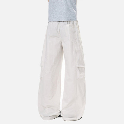 DAXUEN Loose-fitting wide-leg trousers in light grey and black
