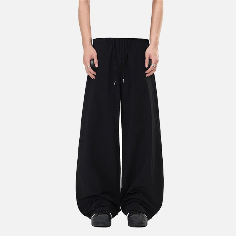 DAXUEN Loose-fitting wide-leg trousers in light grey and black
