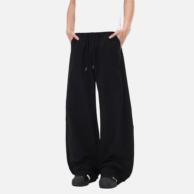 DAXUEN Loose-fitting wide-leg trousers in light grey and black