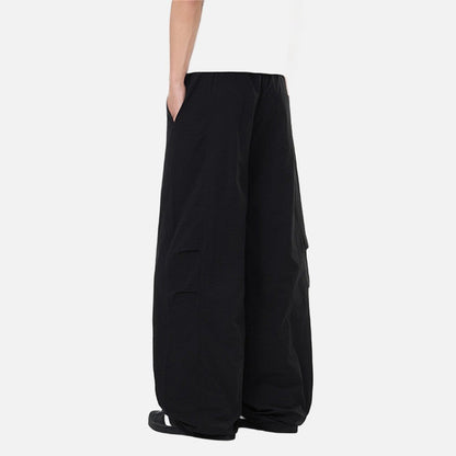 DAXUEN Loose-fitting wide-leg trousers in light grey and black