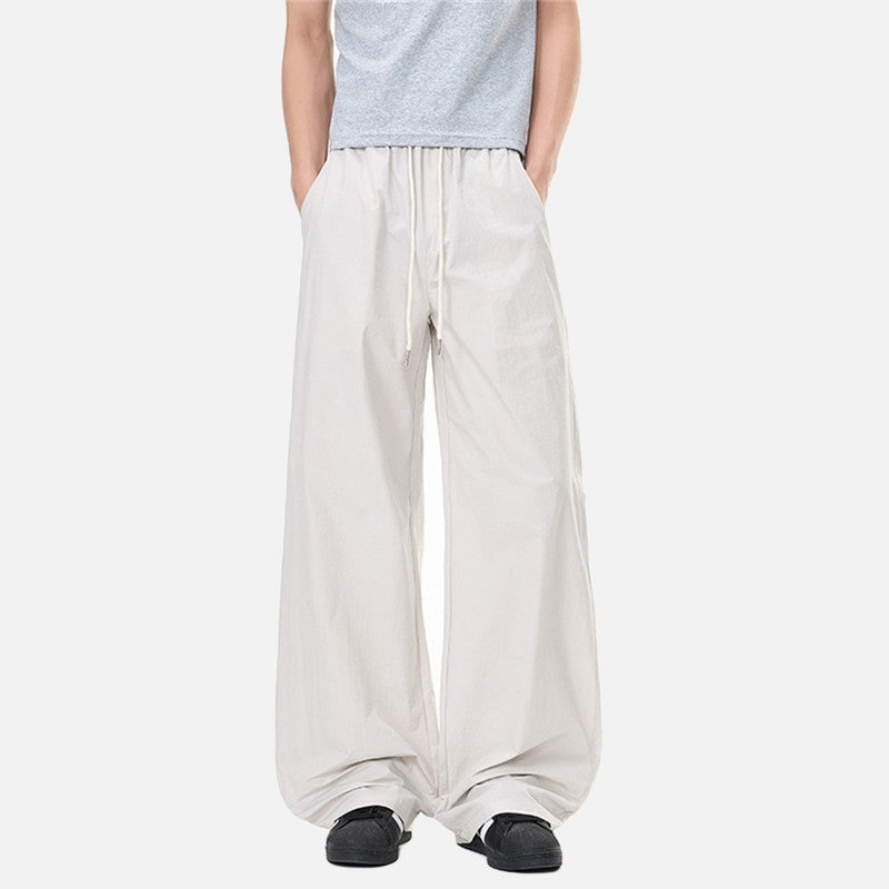 DAXUEN Loose-fitting wide-leg trousers in light grey and black