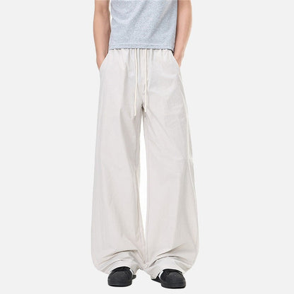 DAXUEN Loose-fitting wide-leg trousers in light grey and black