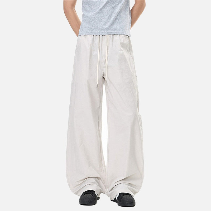 DAXUEN Loose-fitting wide-leg trousers in light grey and black