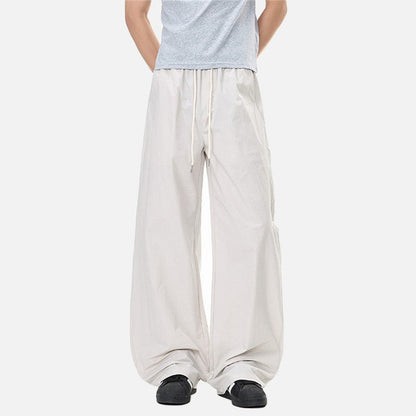 DAXUEN Loose-fitting wide-leg trousers in light grey and black
