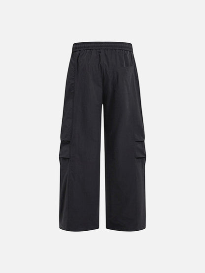 DAXUEN Loose-fitting wide-leg trousers in light grey and black