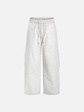 DAXUEN Loose-fitting wide-leg trousers in light grey and black