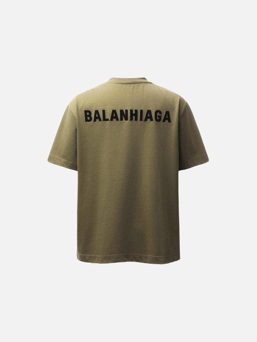 DAXUEN Oversized t-shirt with BALANHIAGA embroidery