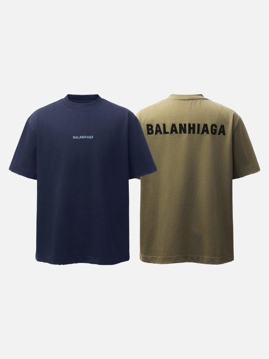 DAXUEN Oversized t-shirt with BALANHIAGA embroidery