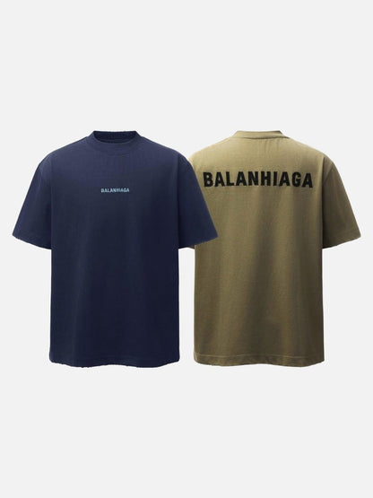 DAXUEN Oversized t-shirt with BALANHIAGA embroidery