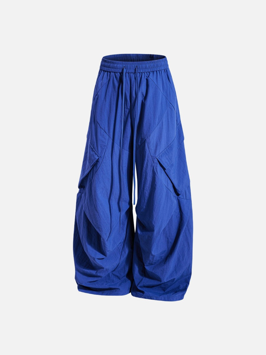 DAXUEN Oversized wide-leg cargo pants with graphic design