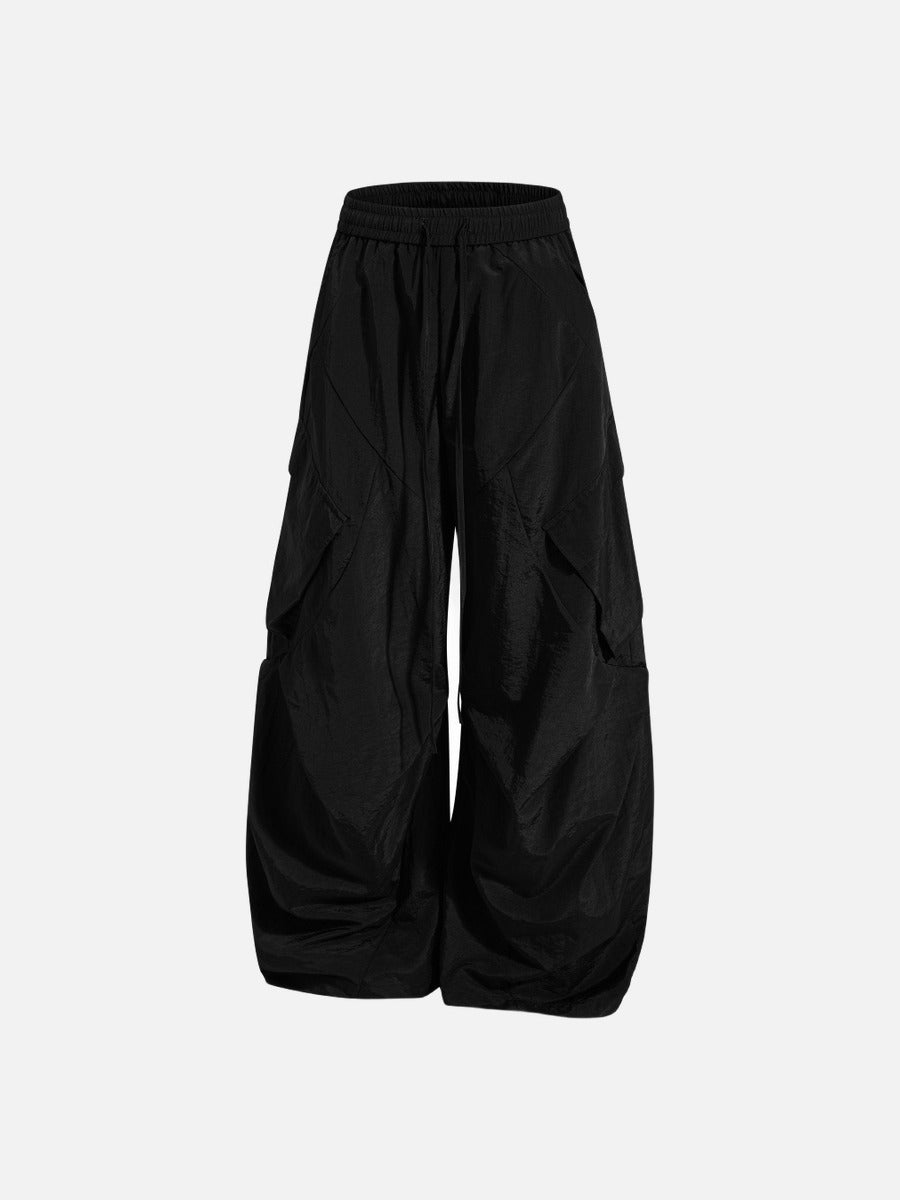 DAXUEN Oversized wide-leg cargo pants with graphic design