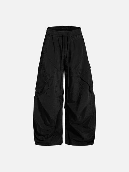 DAXUEN Oversized wide-leg cargo pants with graphic design