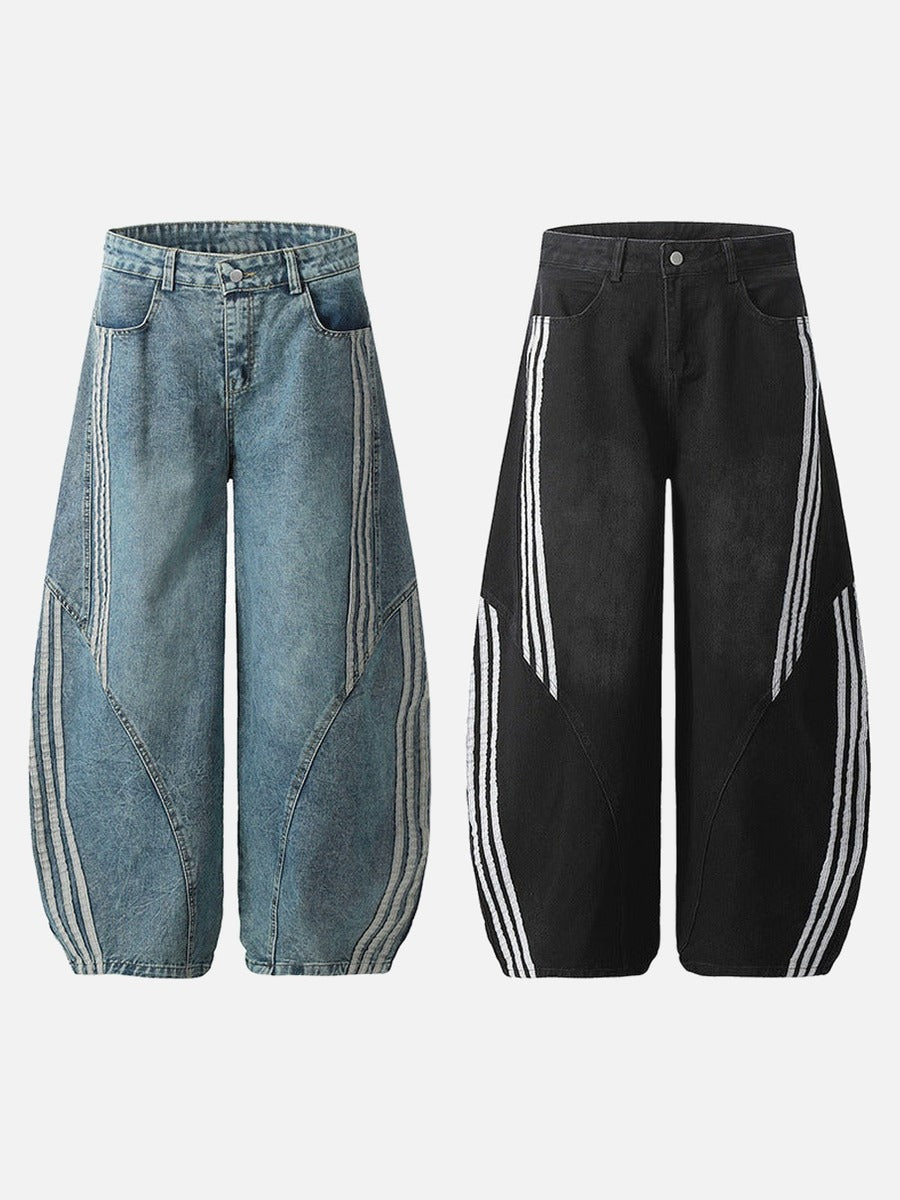 DAXUEN Pair of oversized wide-leg balloon-style denim pants