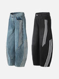 DAXUEN Pair of oversized wide-leg balloon-style denim pants