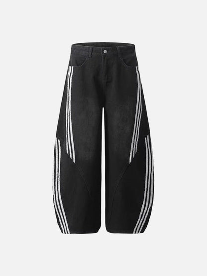 DAXUEN Pair of oversized wide-leg balloon-style denim pants