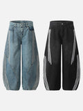 DAXUEN Pair of oversized wide-leg balloon-style denim pants