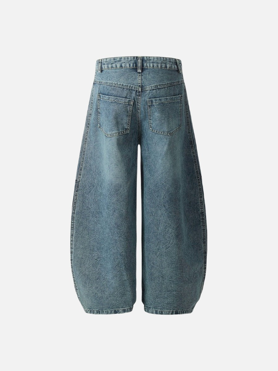 DAXUEN Pair of oversized wide-leg balloon-style denim pants
