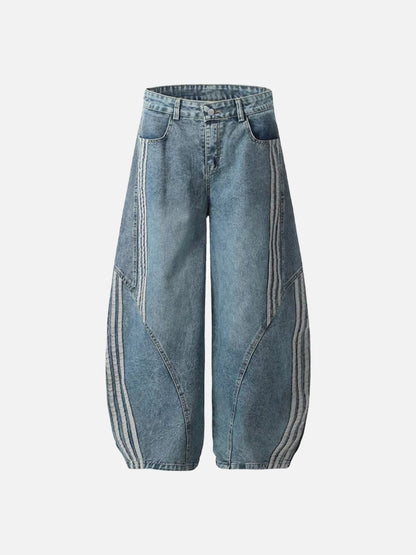 DAXUEN Pair of oversized wide-leg balloon-style denim pants