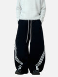DAXUEN black balloon leg striped casual pants