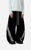 DAXUEN black balloon leg striped casual pants