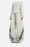 DAXUEN black balloon leg striped casual pants