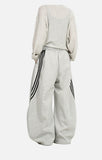 DAXUEN black balloon leg striped casual pants