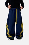 DAXUEN black balloon leg striped casual pants