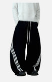 DAXUEN black balloon leg striped casual pants