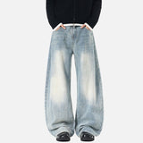 DAXUEN High-waisted wide-leg vintage wash jeans