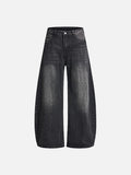 DAXUEN High-waisted wide-leg vintage wash jeans