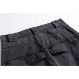 DAXUEN muted brown-grey balloon-leg washed cotton trousers