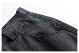 DAXUEN muted brown-grey balloon-leg washed cotton trousers