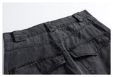 DAXUEN muted brown-grey balloon-leg washed cotton trousers