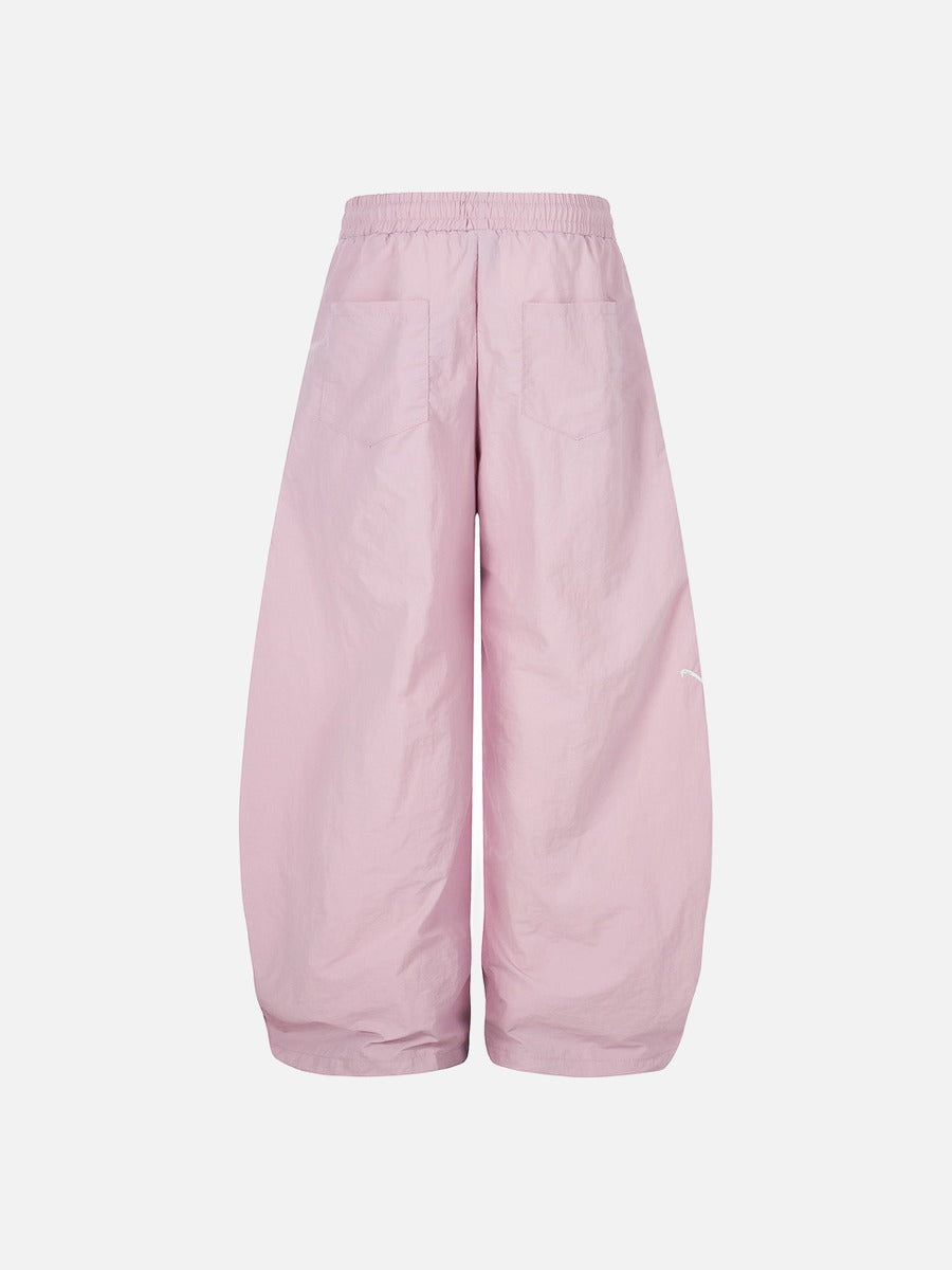 DAXUEN Wide-leg balloon pants with sash and embroidery