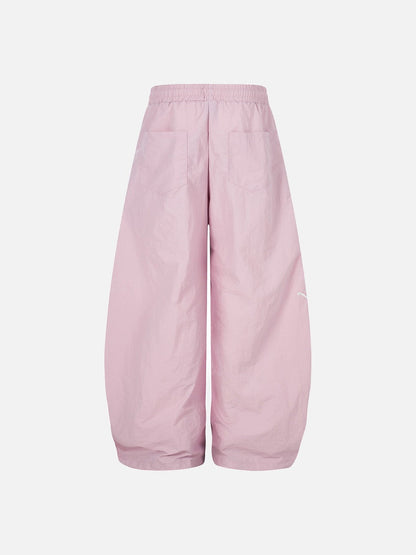 DAXUEN Wide-leg balloon pants with sash and embroidery