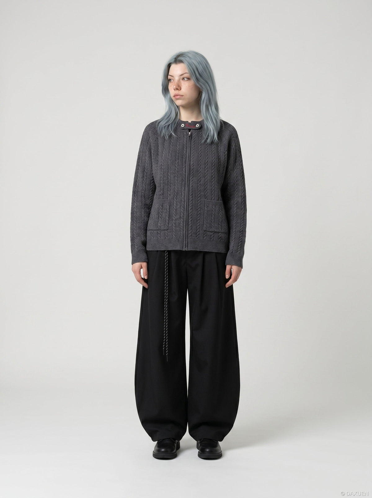 DAXUEN Wide-leg trousers with balloon silhouette — model photo