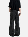 DAXUEN charcoal grey wide-leg denim jeans