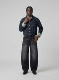 DAXUEN Wide-leg denim jeans with a balloon-like silhouette — model photo