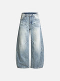 DAXUEN Wide-leg denim jeans with a balloon-like silhouette