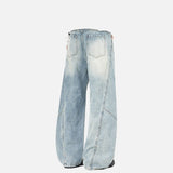 DAXUEN Wide-leg denim jeans with a balloon-like silhouette