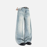 DAXUEN Wide-leg denim jeans with a balloon-like silhouette