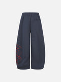 DAXUEN navy oversized ballooned sweatpants with animal embroidery