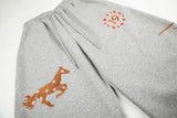 DAXUEN navy oversized ballooned sweatpants with animal embroidery