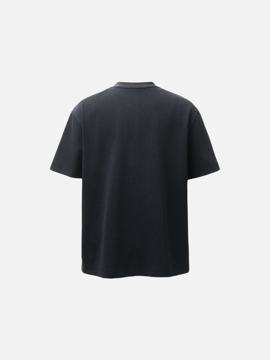 DAXUEN Distressed graphic t-shirt with raw edges